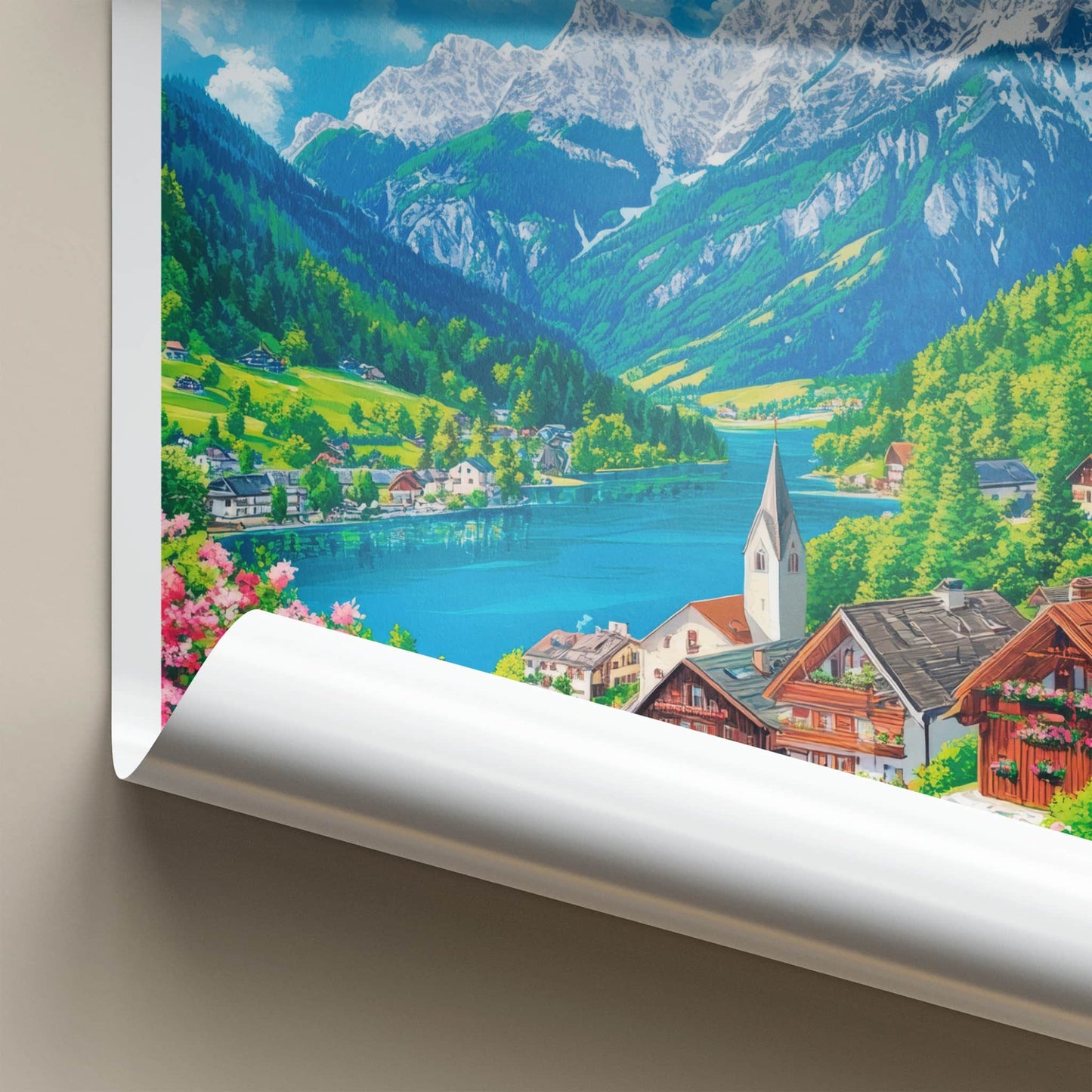 Tegernsee Poster - Germany Travel Art - Charming Mountain Village Home Decor