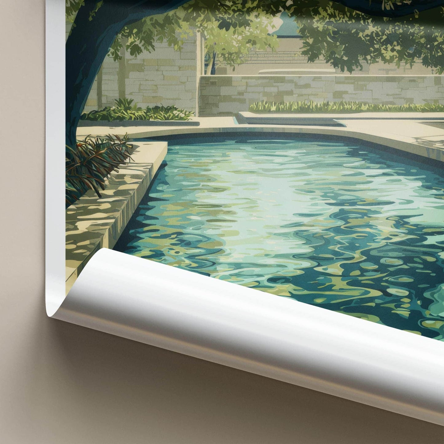 Texas Poster - Texas Travel Art - Shaded Water Feature Home Decor