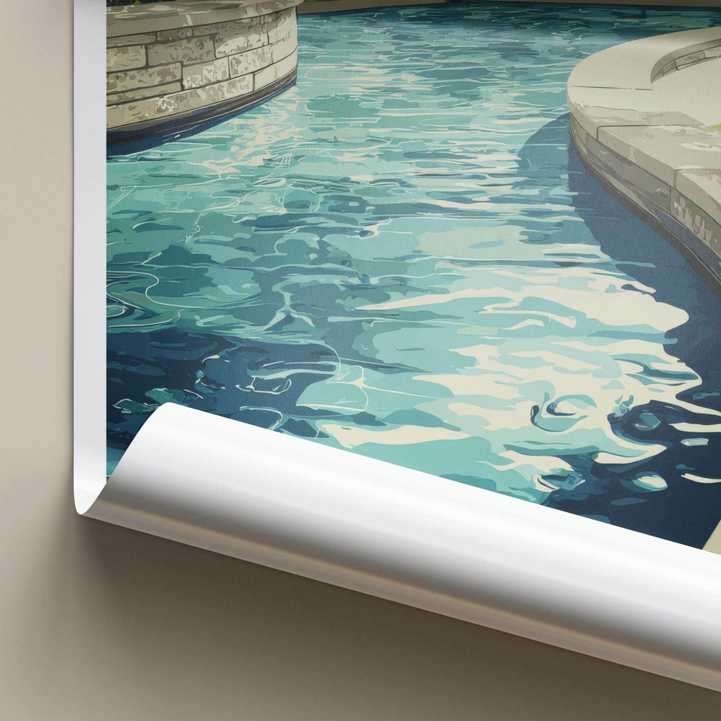 Texas Poster - Texas Wall Art - Vibrant Water Feature Home Decor