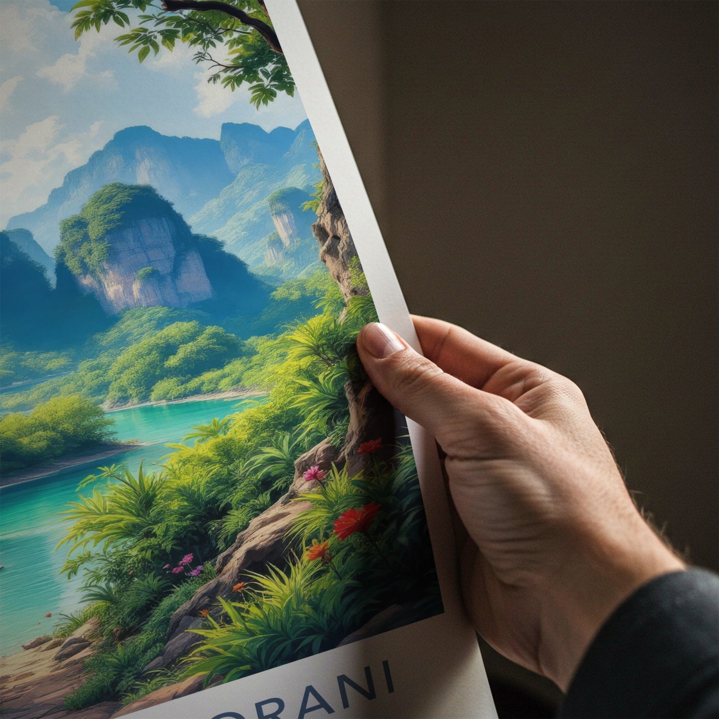 Than Bok Khorani National Park Poster - Thailand Travel Art - Lush River Karst Home Decor