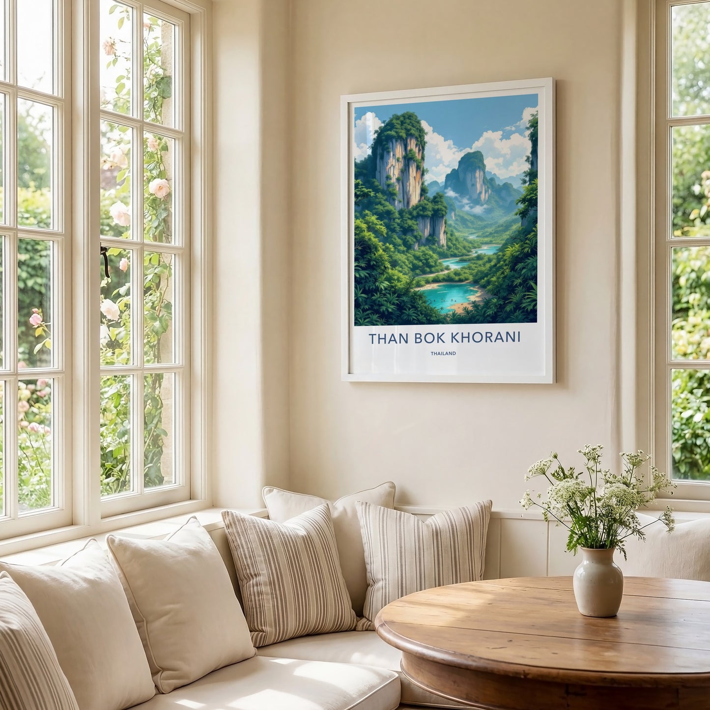 Than Bok Khorani Poster - Thailand Travel Art - Lush Tropical Karst Home Decor