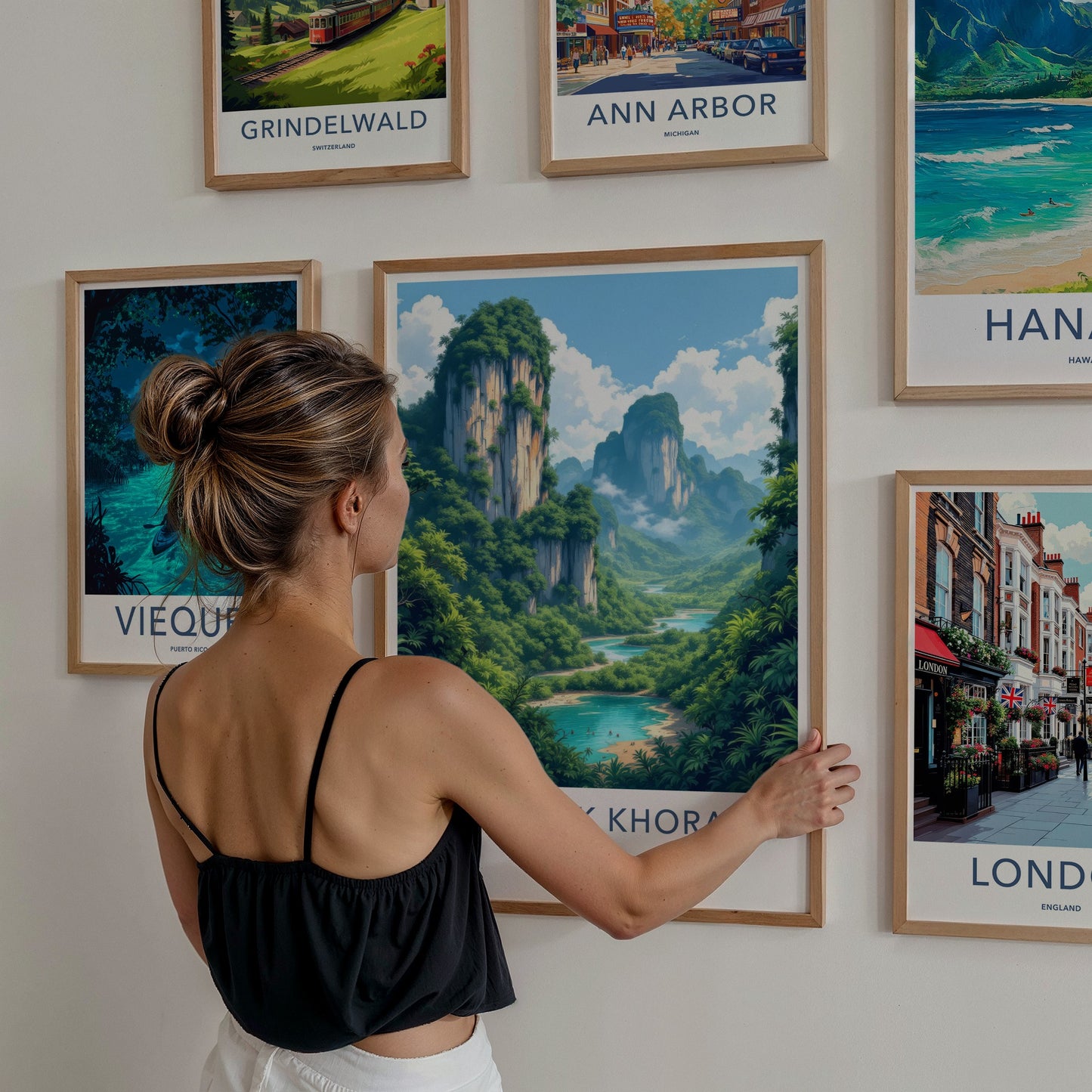 Than Bok Khorani Poster - Thailand Travel Art - Lush Tropical Karst Home Decor