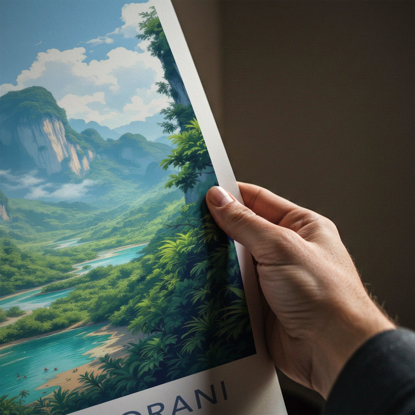Than Bok Khorani Poster - Thailand Travel Art - Lush Tropical Karst Home Decor