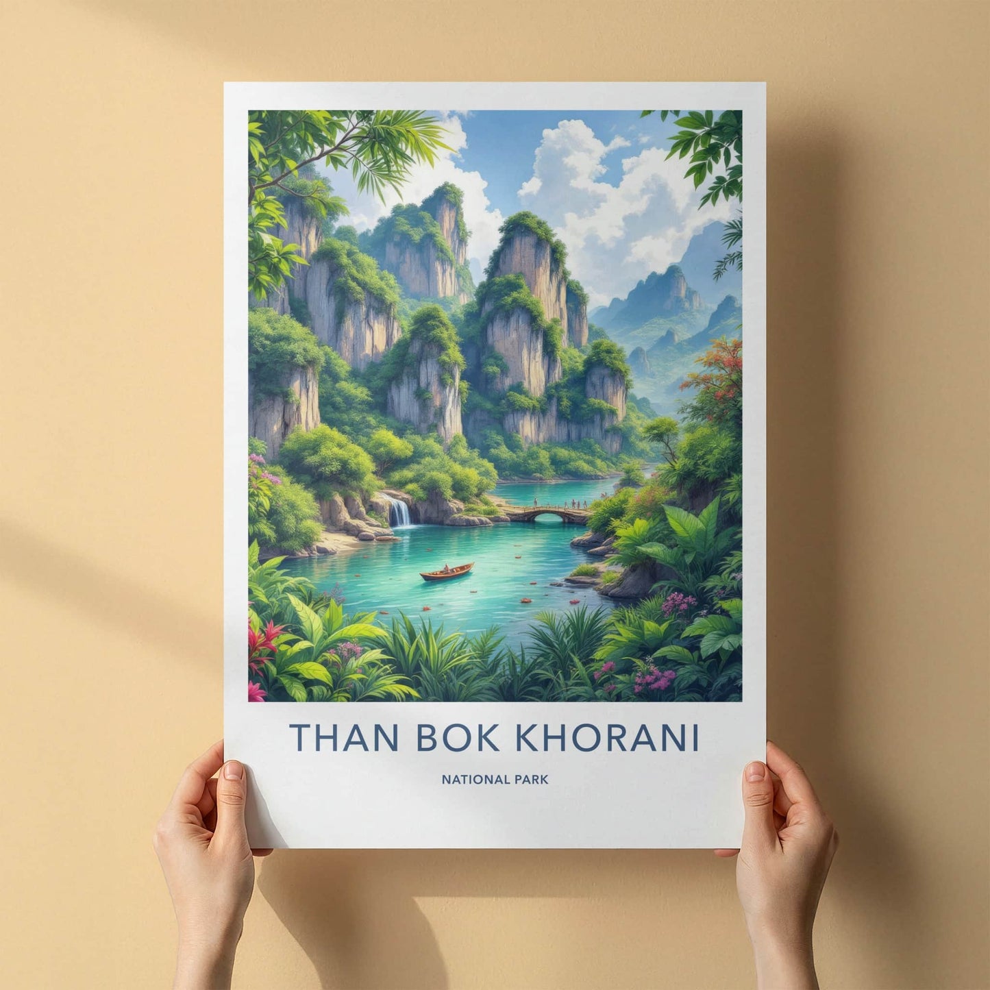 Than Bok Khorani Poster - Thailand Wall Art - Lush Karst River Asia