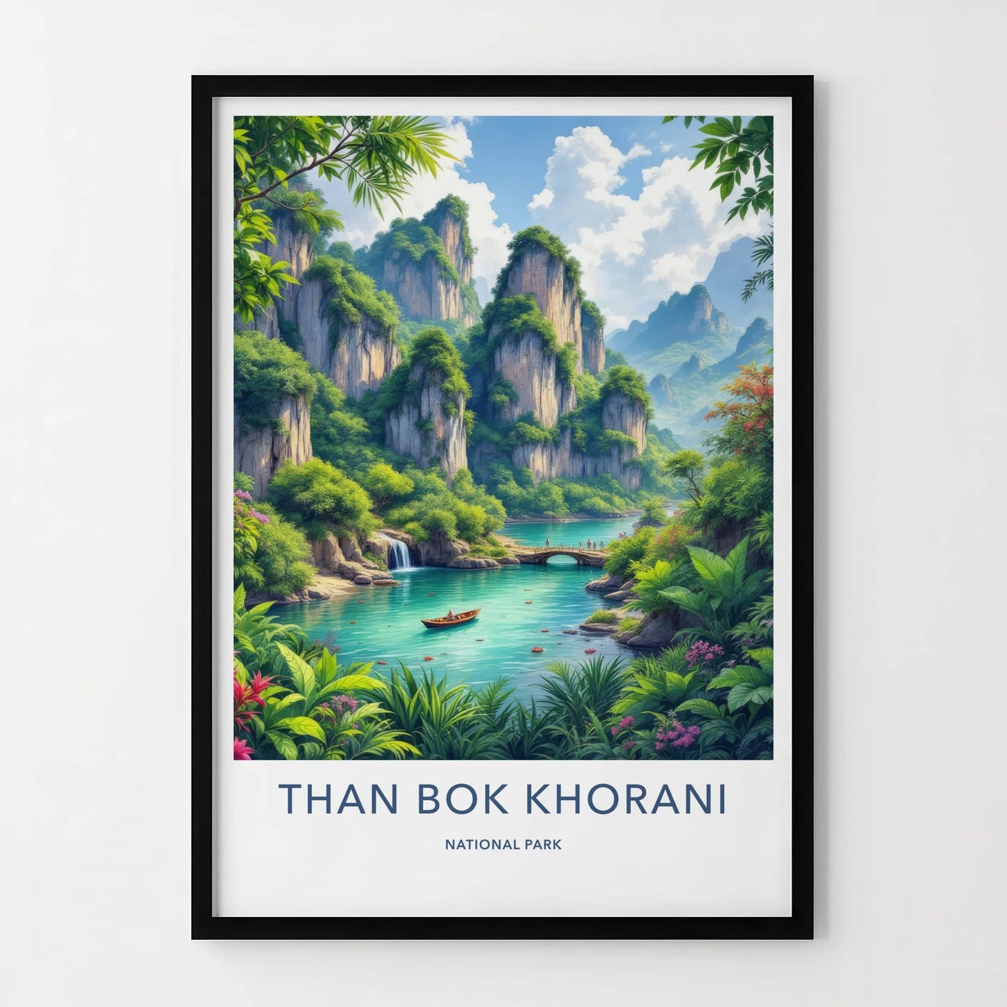 Than Bok Khorani Poster - Thailand Wall Art - Lush Karst River Asia