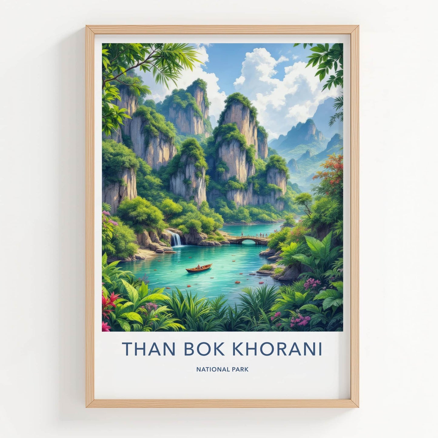 Than Bok Khorani Poster - Thailand Wall Art - Lush Karst River Asia
