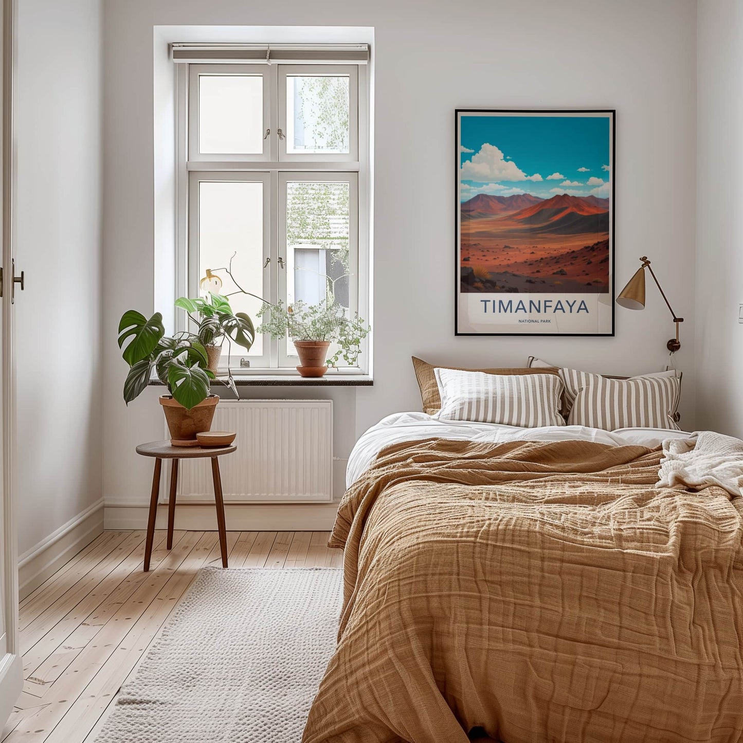 Timanfaya National Park Poster - Spain Travel Art - Red Mountain Desert Home Decor