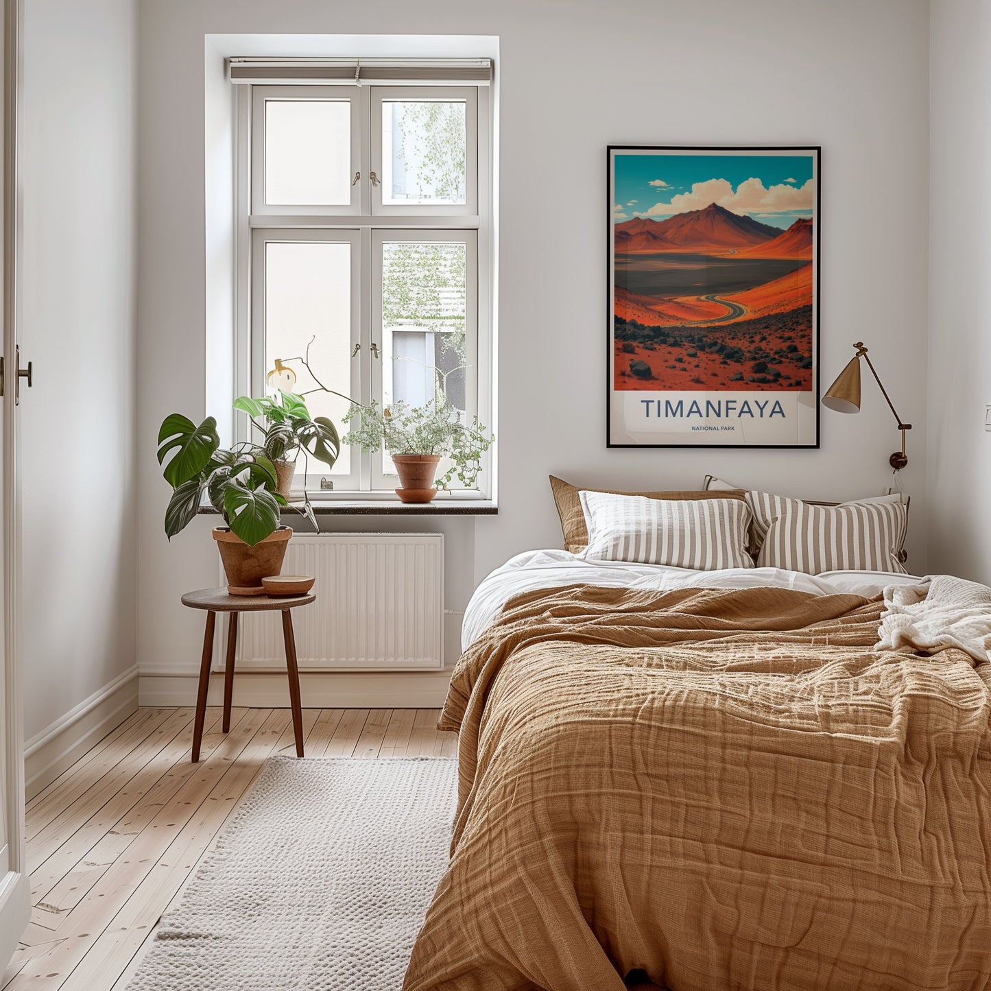 Timanfaya National Park Poster - Spain Travel Art - Winding Desert Road Home Decor
