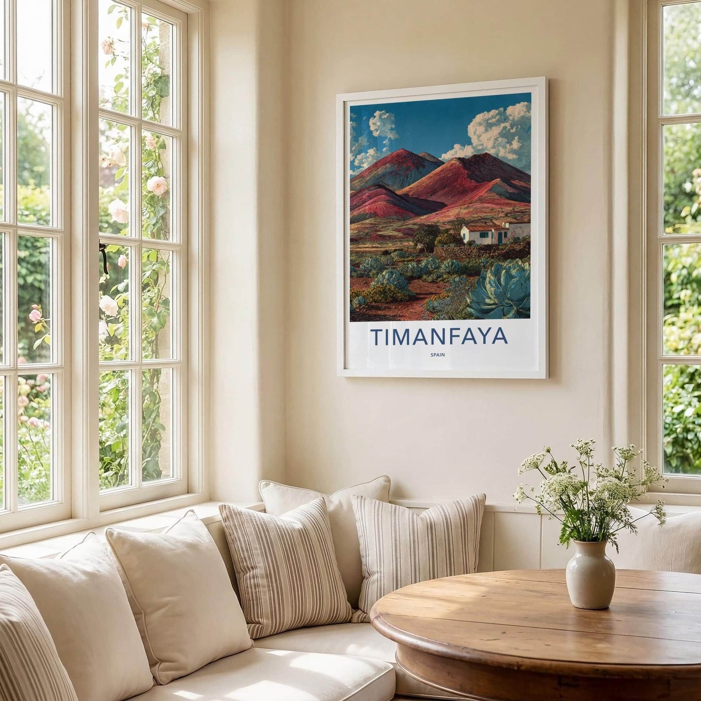 Timanfaya Poster - Spain Wall Art - Red Volcanic Landscape Home Decor