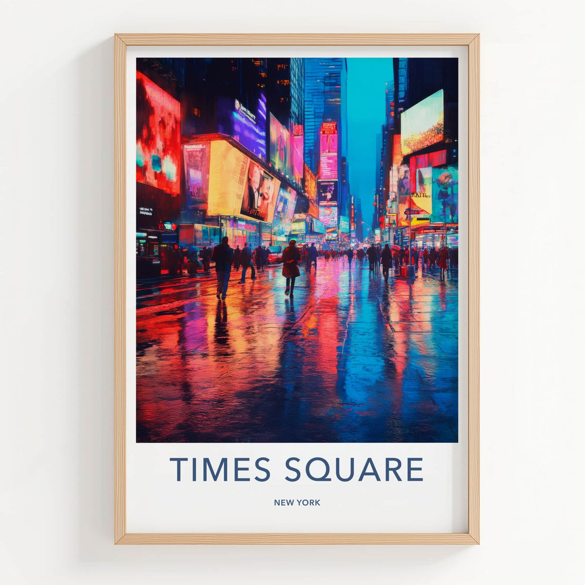 Times Square Poster - New York Wall Art - Vibrant City Night Home Decor