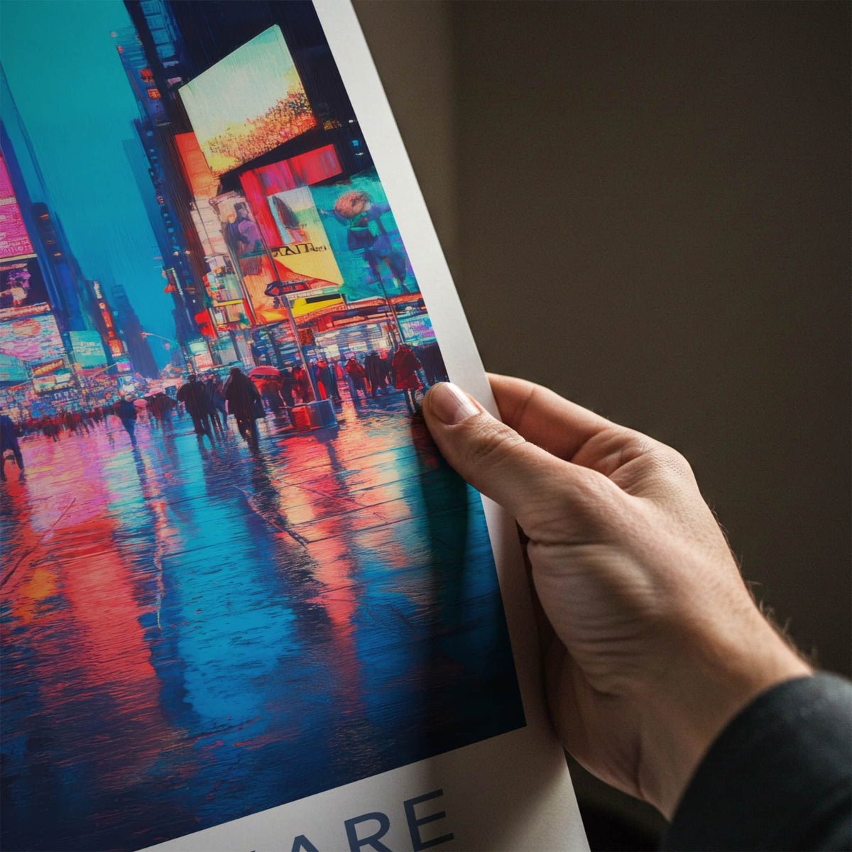 Times Square Poster - New York Wall Art - Vibrant City Night Home Decor