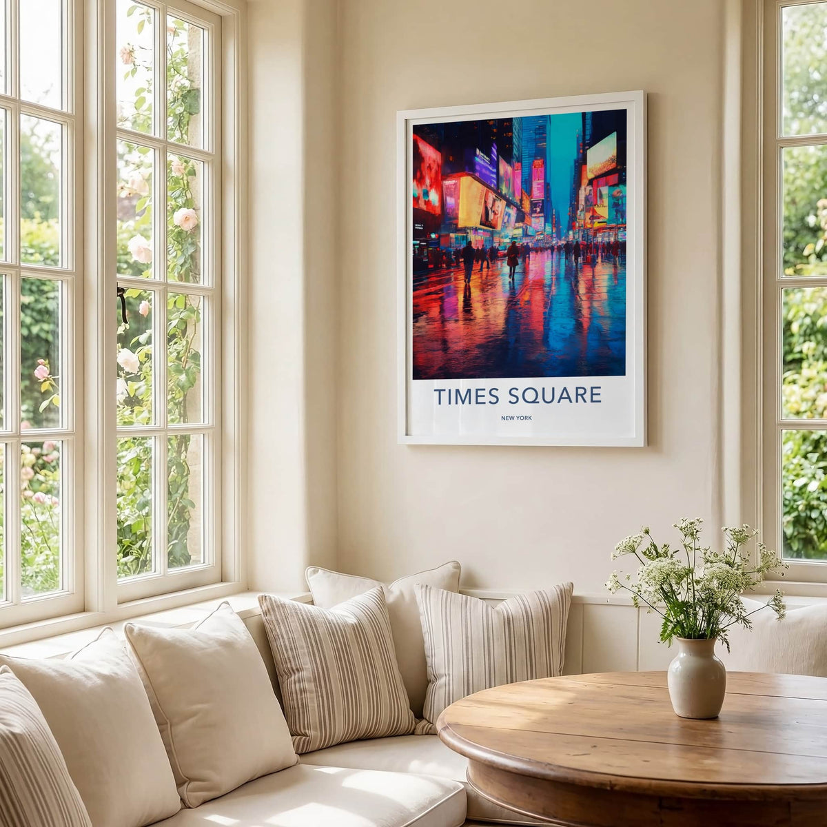 Times Square Poster - New York Wall Art - Vibrant City Night Home Decor