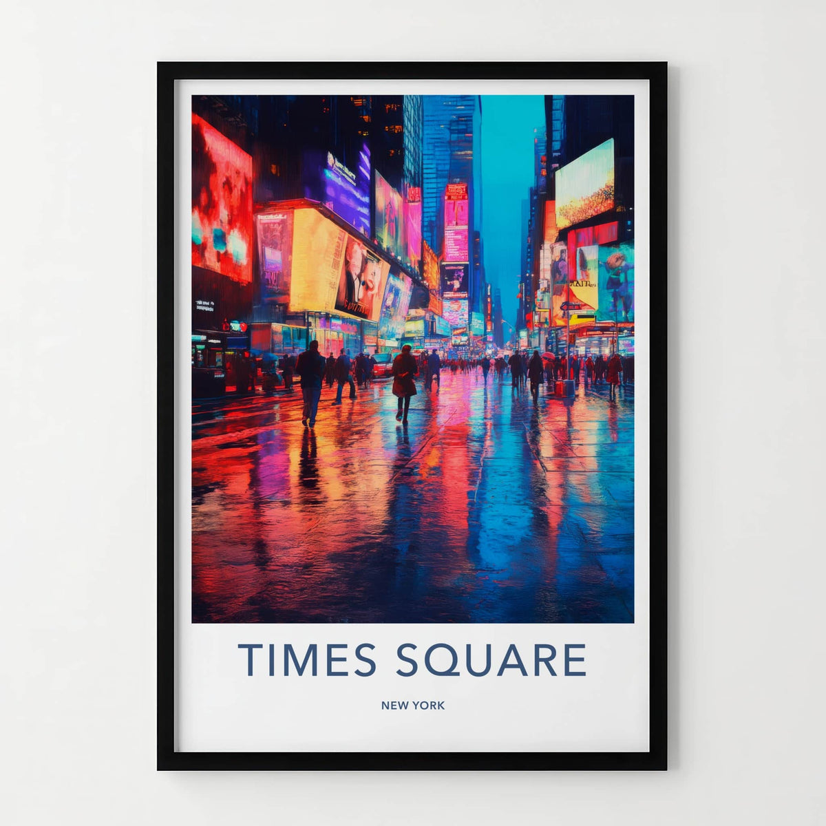 Times Square Poster - New York Wall Art - Vibrant City Night Home Decor