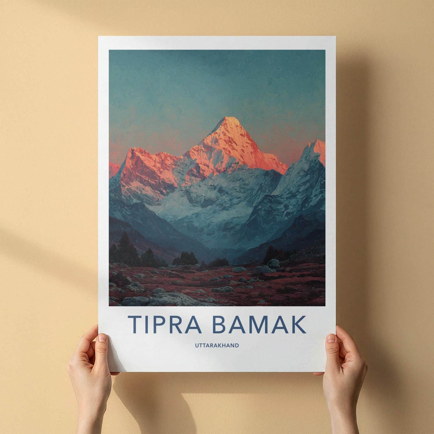 Tipra Bamak Poster - India Travel Art - Uttarakhand Sunrise Summit Wall Decor