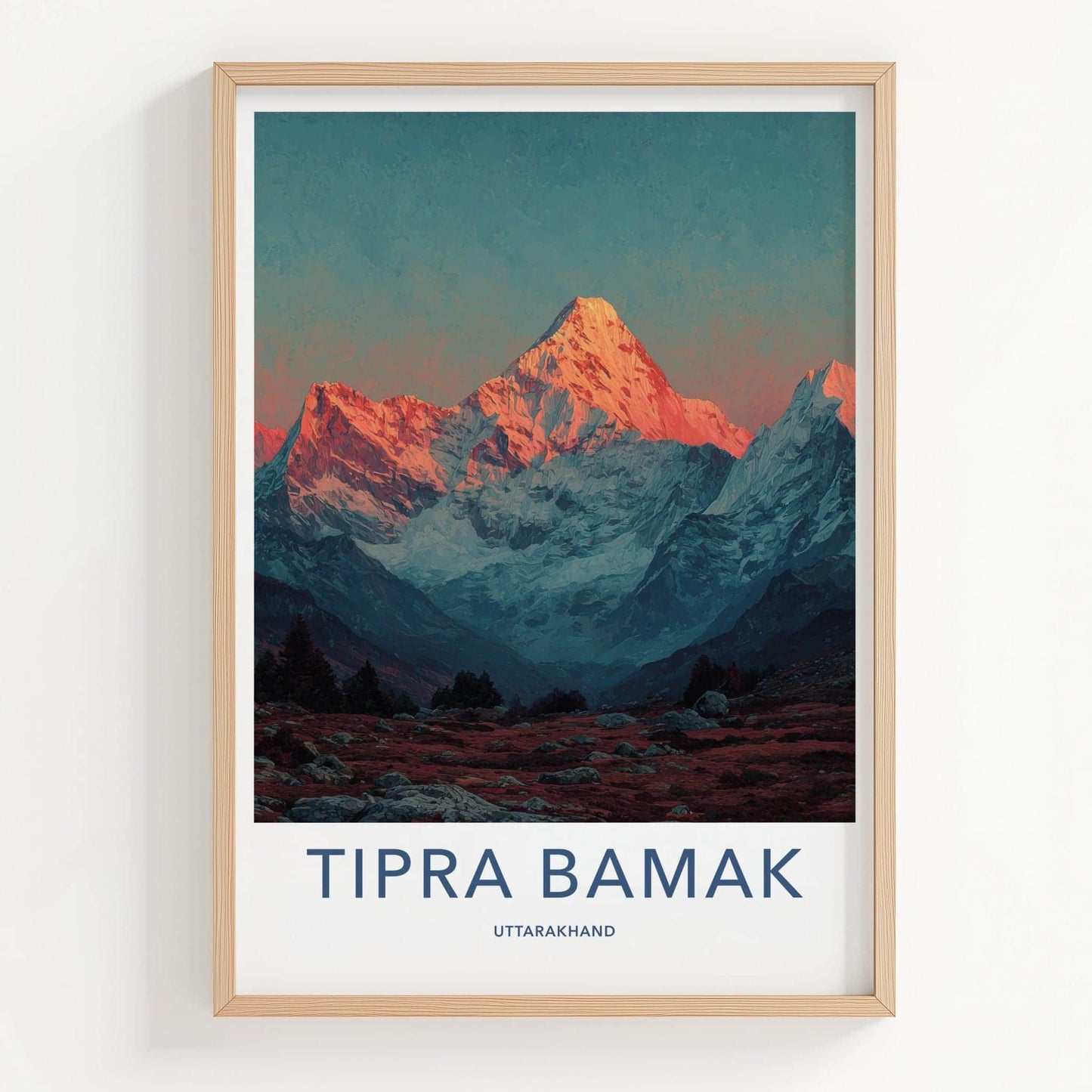 Tipra Bamak Poster - India Travel Art - Uttarakhand Sunrise Summit Wall Decor