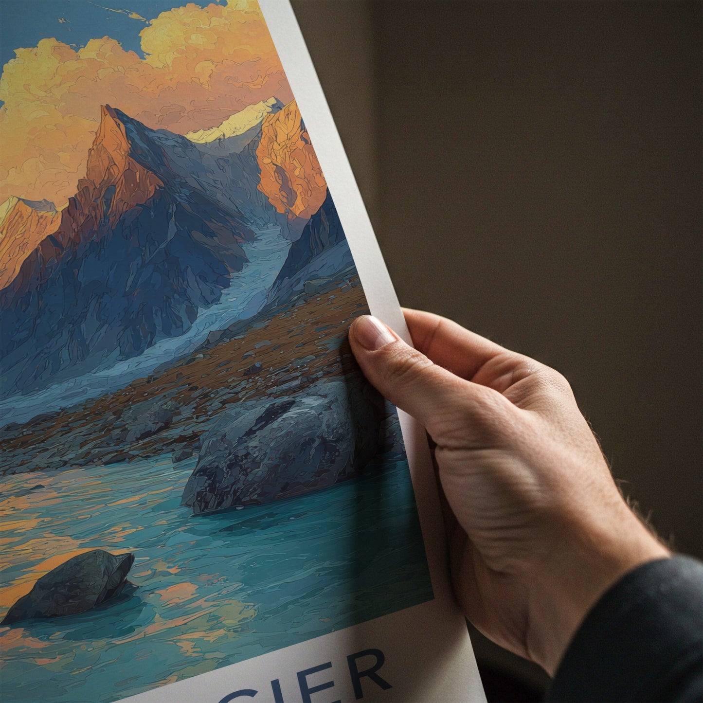 Tipra Glacier Poster - India Arunachal Pradesh Flowing River Art Print Gallery Art