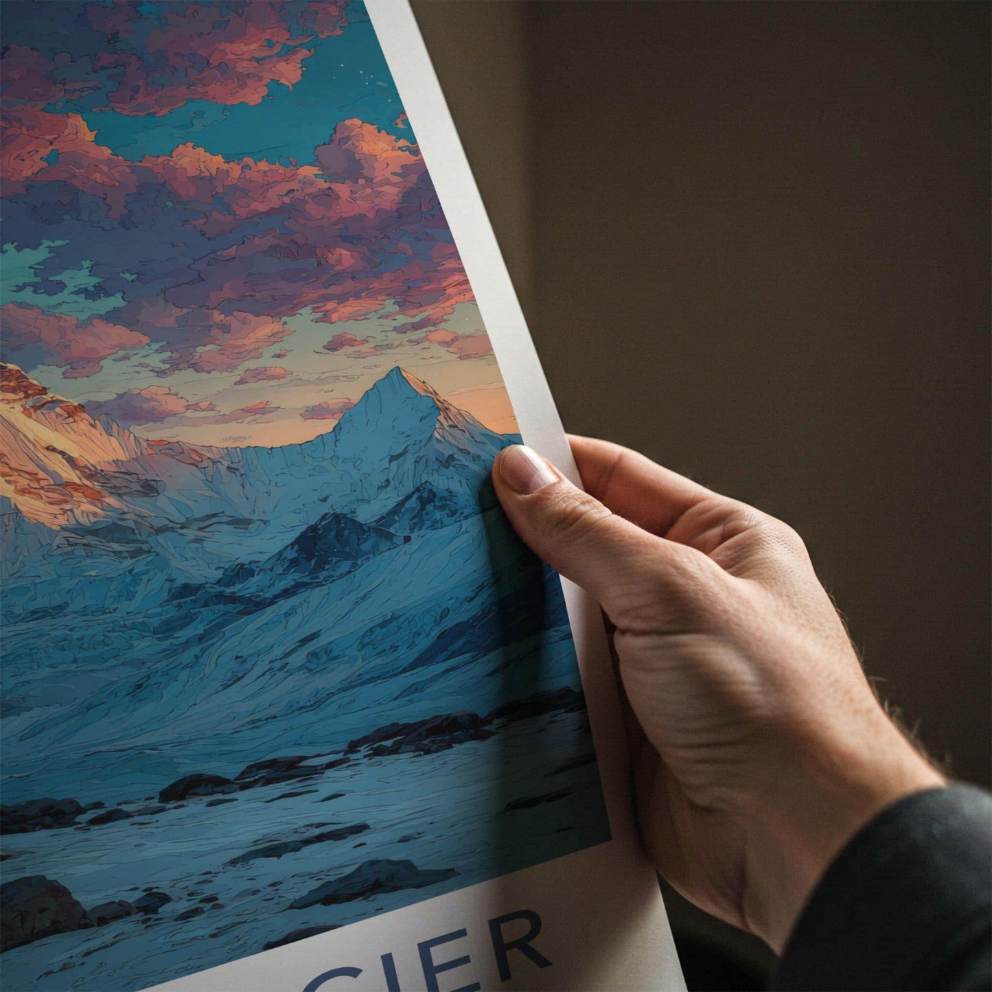 Tipra Glacier Poster - India Wall Art - Uttarakhand Snowy Peaks Home Art