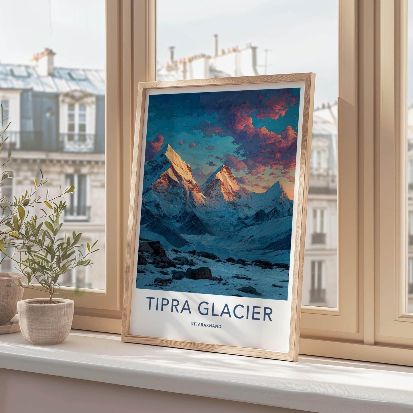 Tipra Glacier Poster - India Wall Art - Uttarakhand Snowy Peaks Home Art