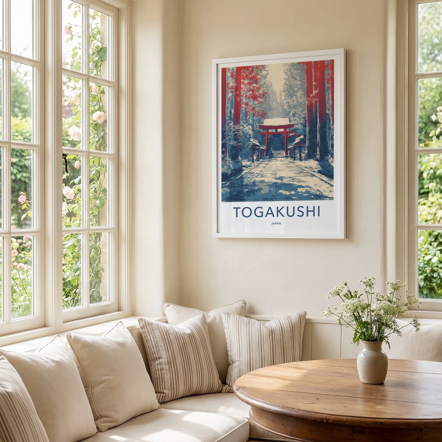 Togakushi Poster Japan Snowy Torii Gate Art Print Home Decor