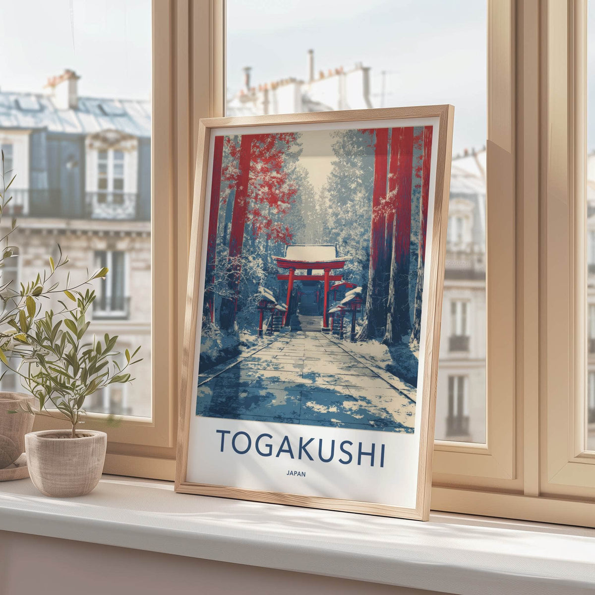 Togakushi Poster Japan Snowy Torii Gate Art Print Home Decor