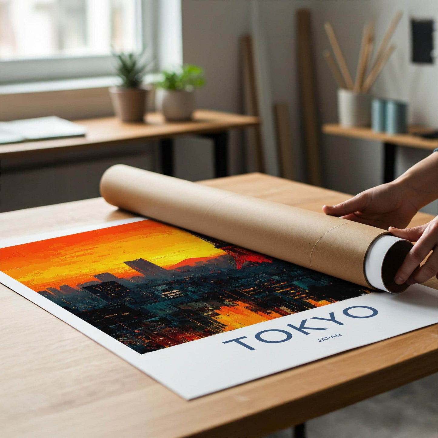Tokyo Poster - Japan Travel Art - Vibrant City Skyline Home Decor