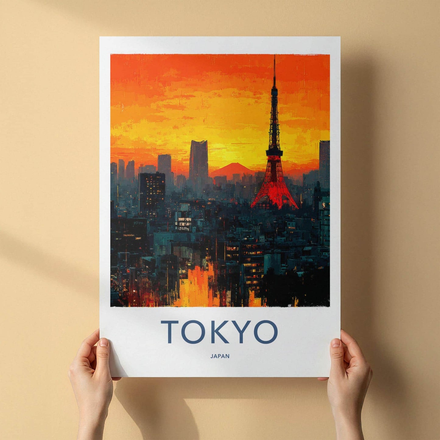 Tokyo Poster - Japan Travel Art - Vibrant City Skyline Home Decor