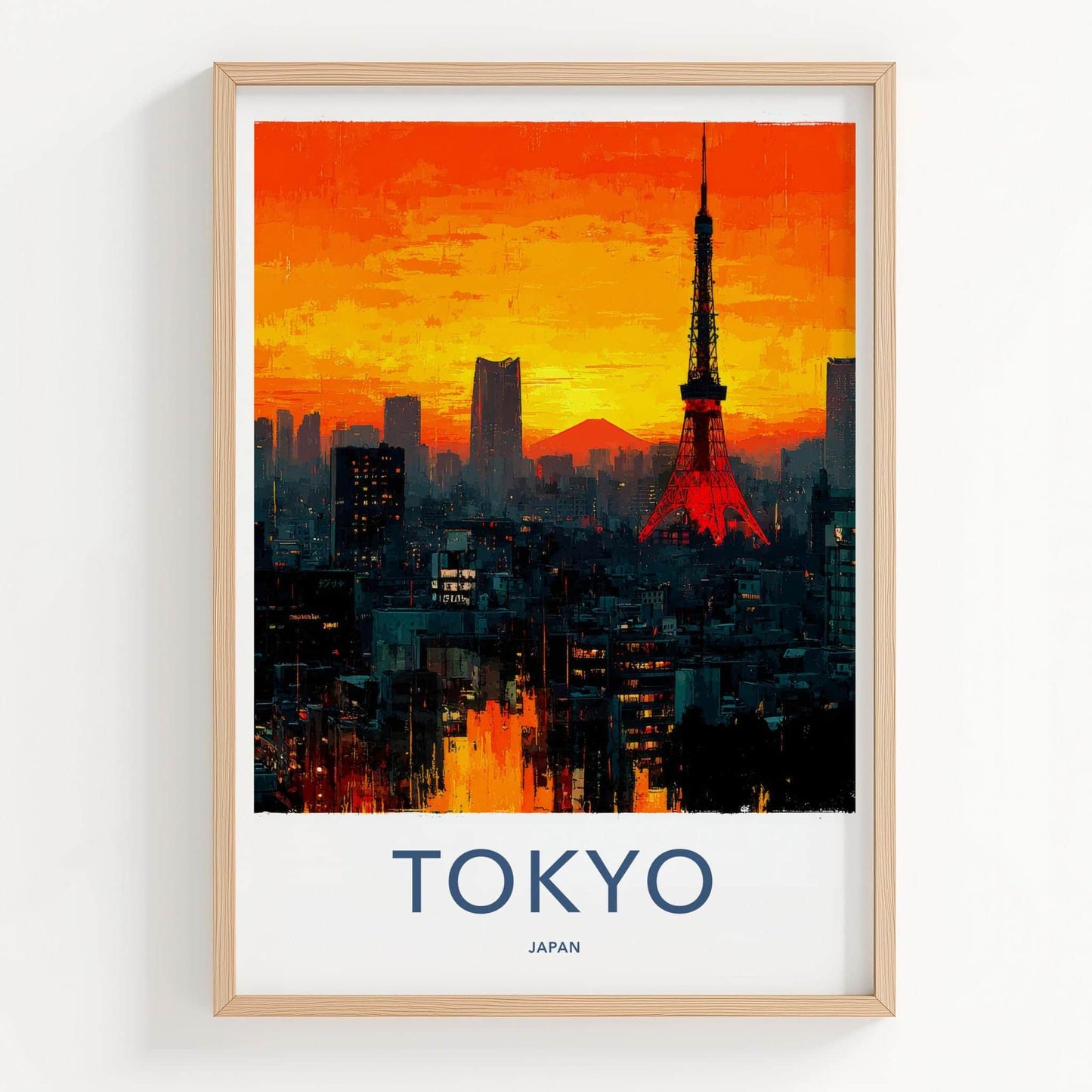 Tokyo Poster - Japan Travel Art - Vibrant City Skyline Home Decor