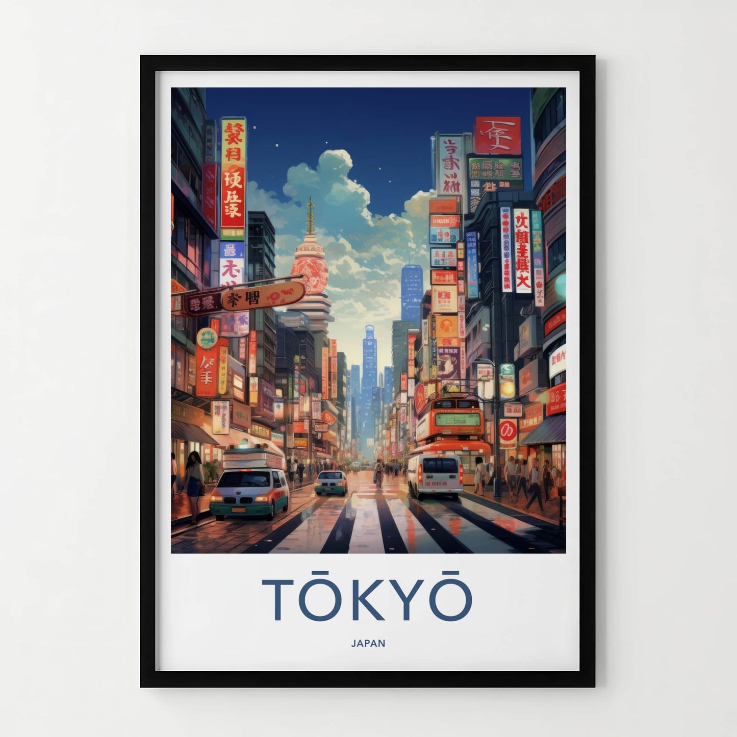 Tokyo Poster - Japan Wall Art - Vibrant City Street Home Decor
