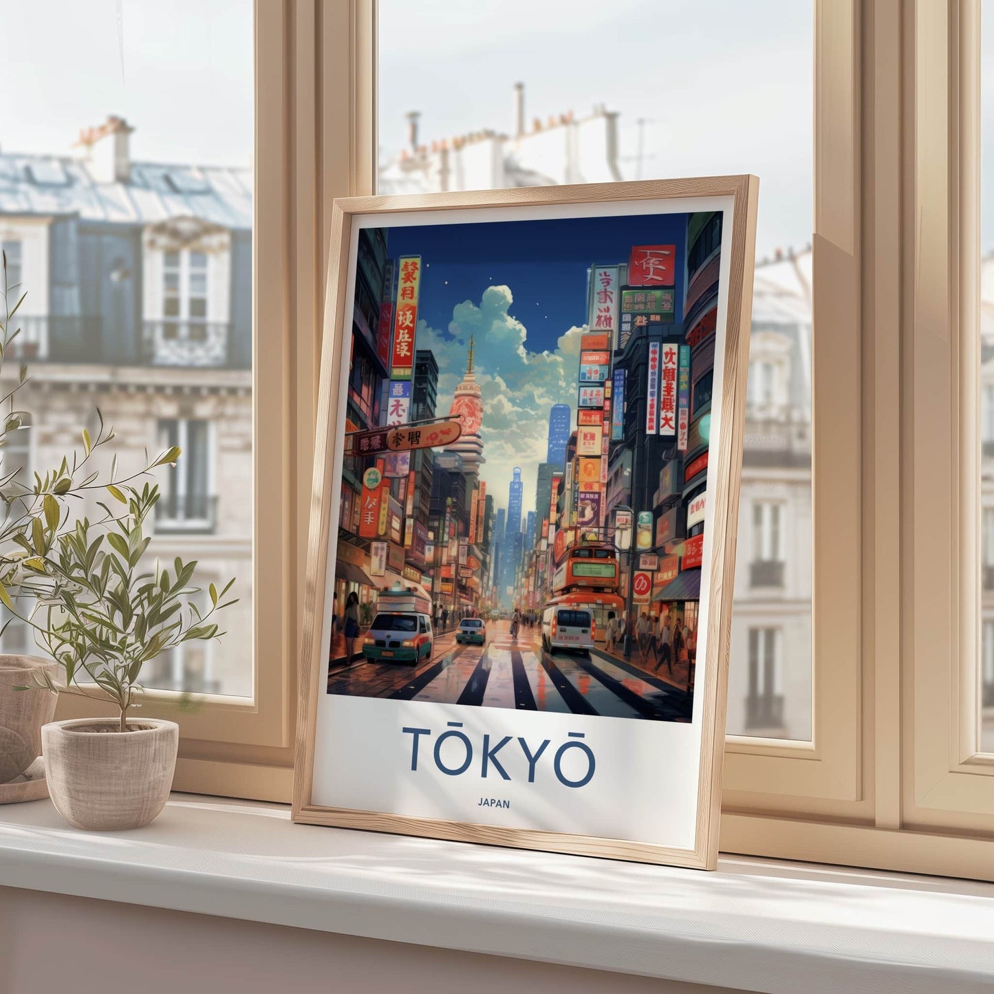 Tokyo Poster - Japan Wall Art - Vibrant City Street Home Decor