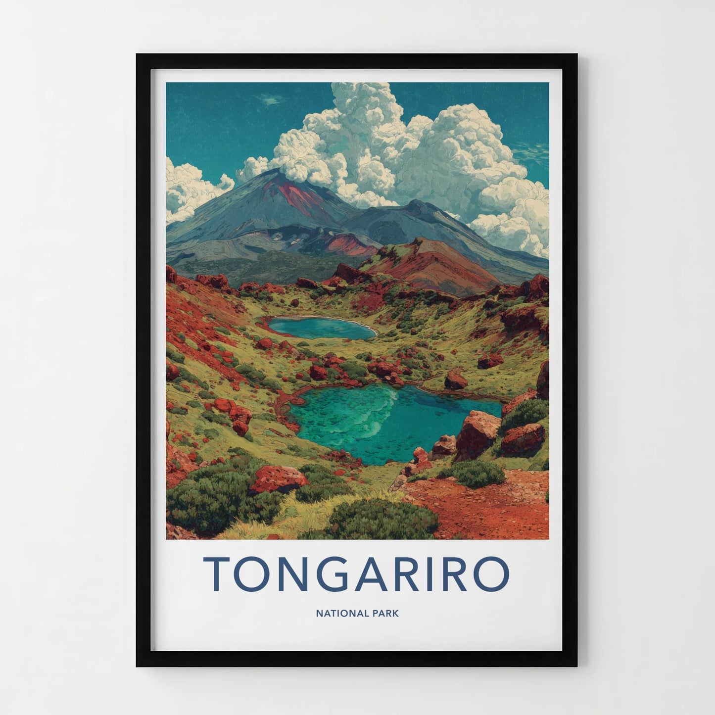 Tongariro Poster - New Zealand Mountain Lakes Gallery Art