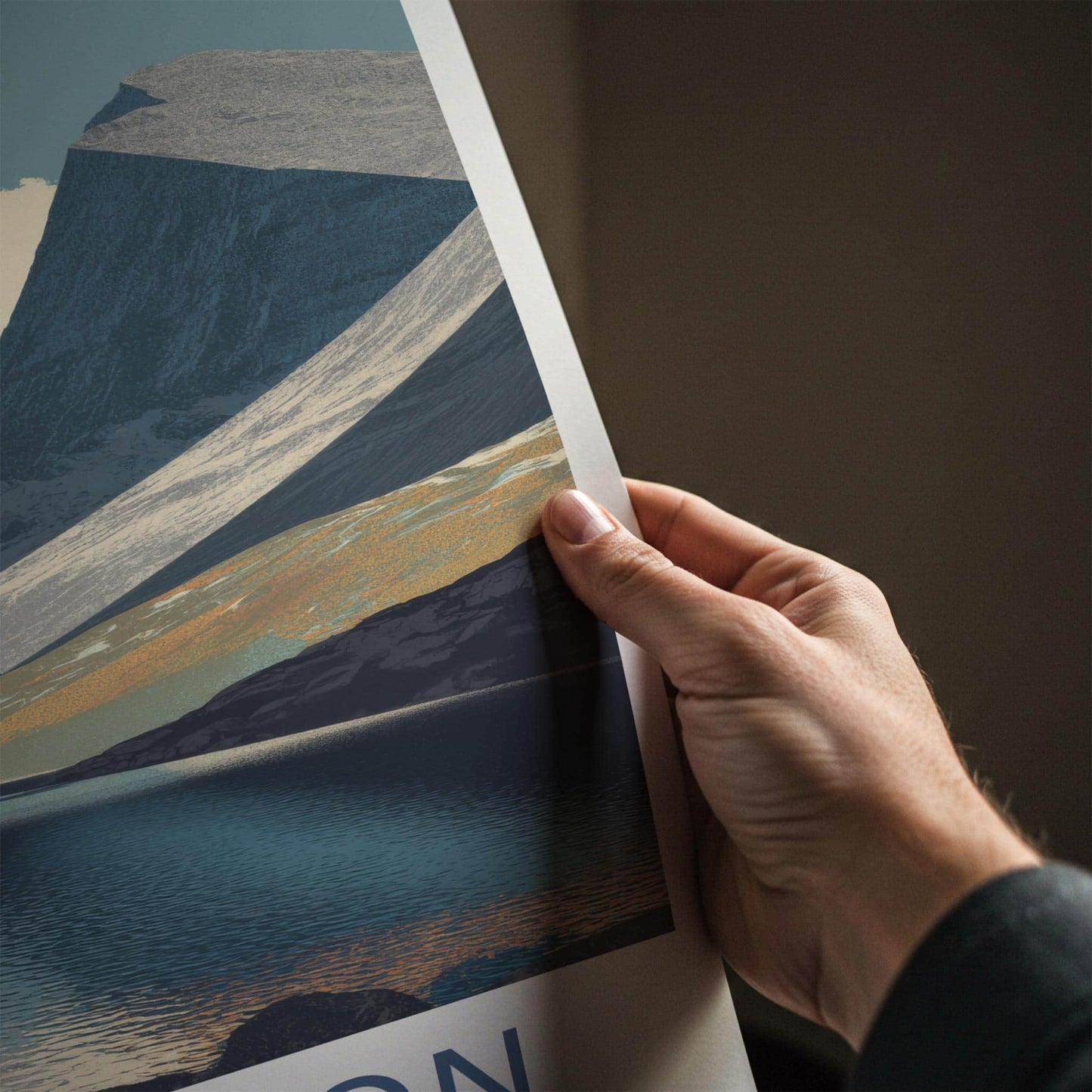 Torridon Poster - Scotland Travel Art - Rugged Mountain Lake Home Decor