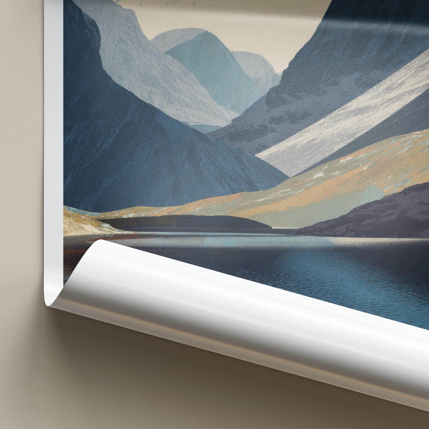 Torridon Poster - Scotland Travel Art - Rugged Mountain Lake Home Decor