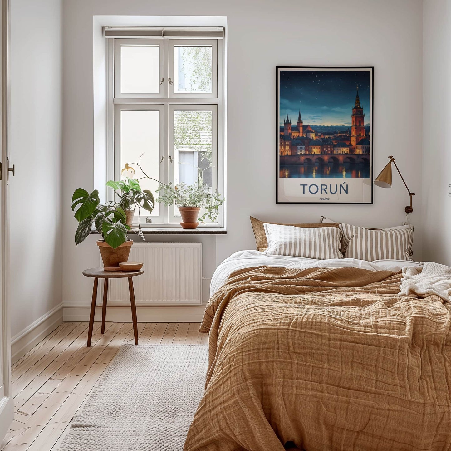 Torun Poster - Poland Art Print - Illuminated Old City Home Decor