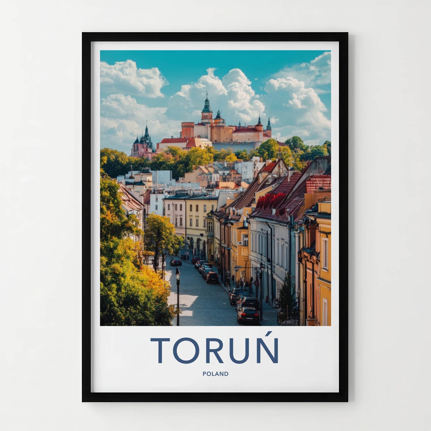 Torun Poster - Poland Travel Art - Historic Castle Town Wall Decor