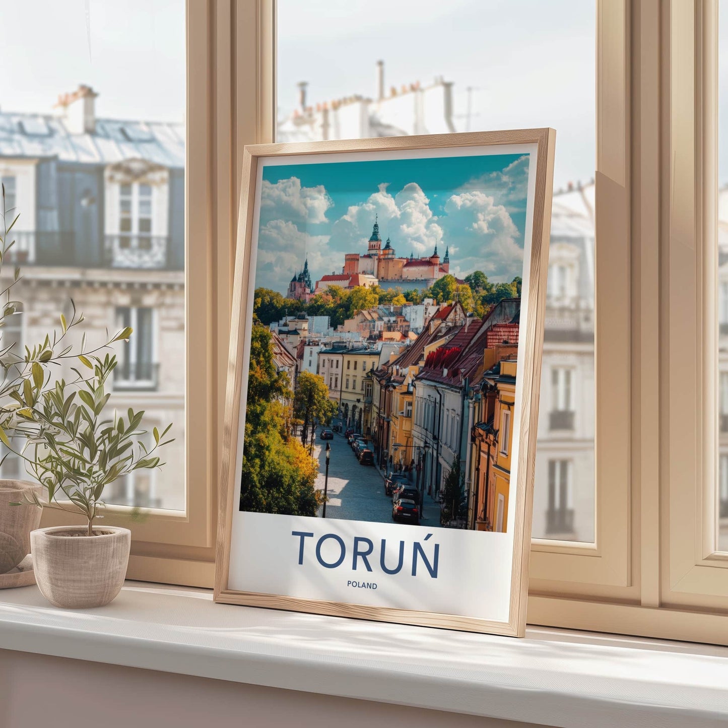 Torun Poster - Poland Travel Art - Historic Castle Town Wall Decor