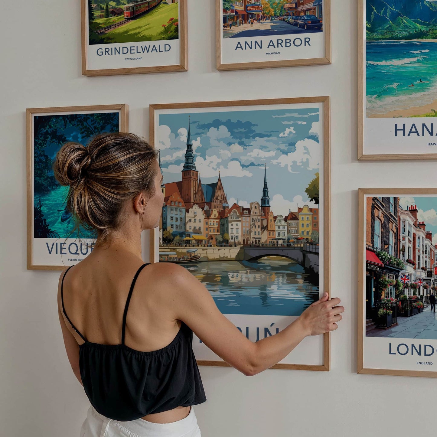 Torun Poster - Poland Travel Art - Historic Riverfront Town Home Decor