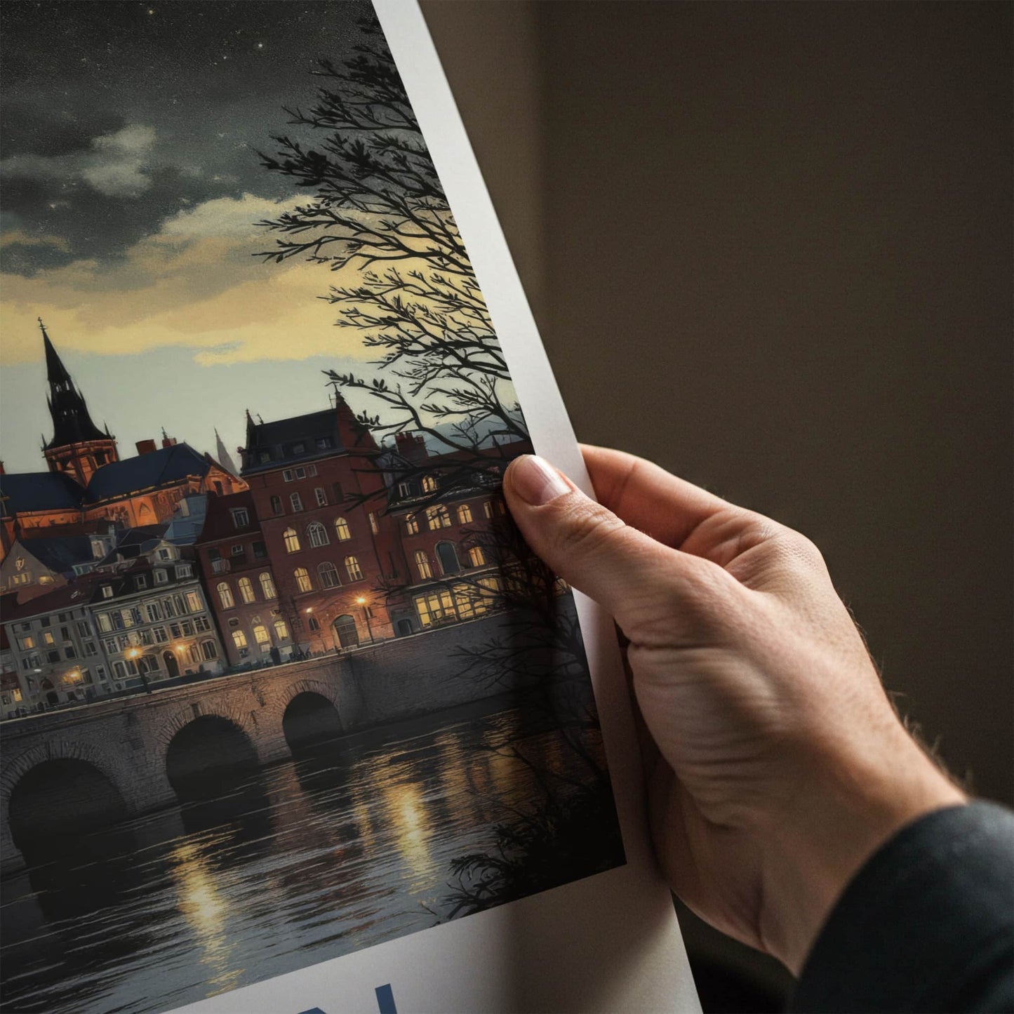 Torun Poster - Poland Travel Art - Starry Night Cityscape Wall Decor