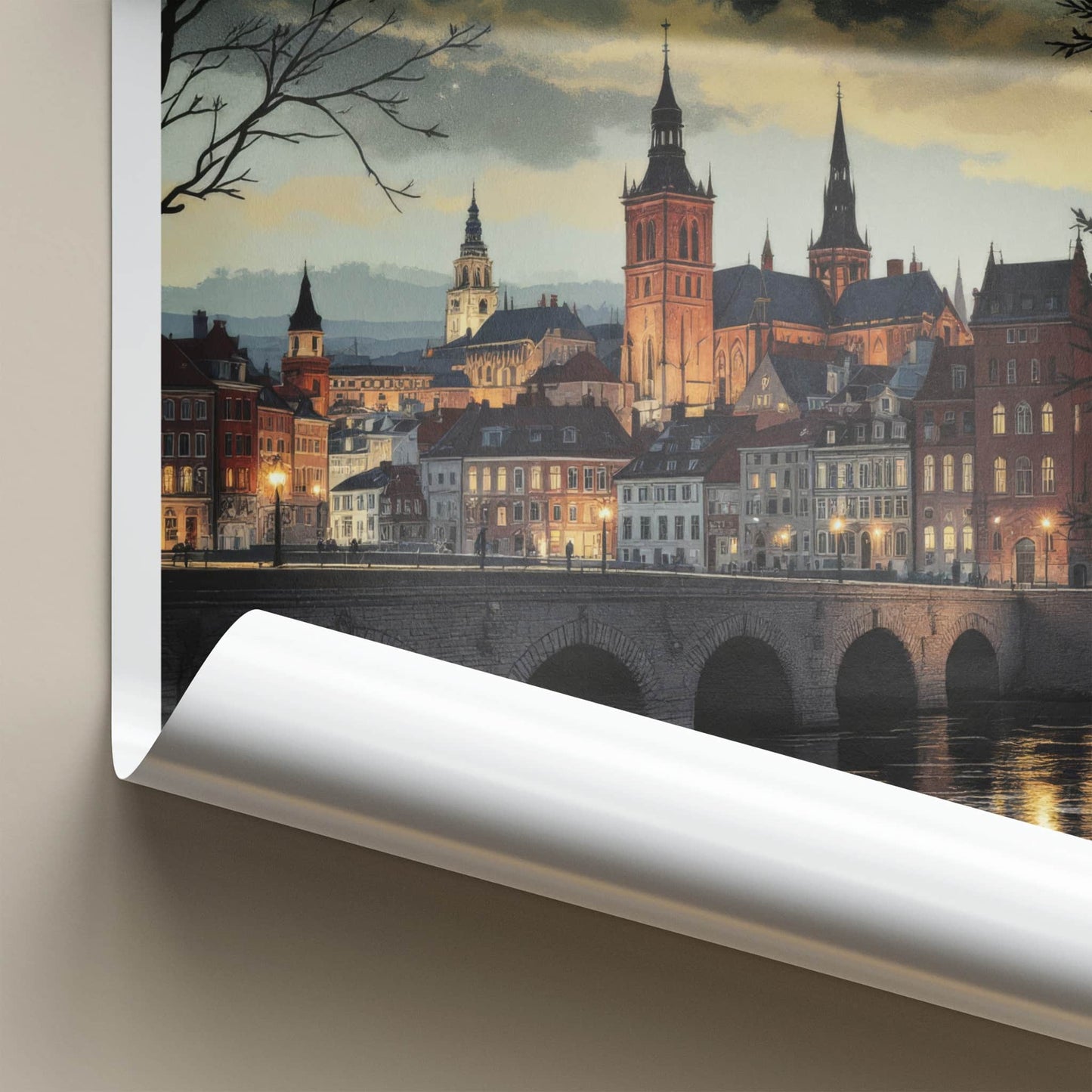 Torun Poster - Poland Travel Art - Starry Night Cityscape Wall Decor