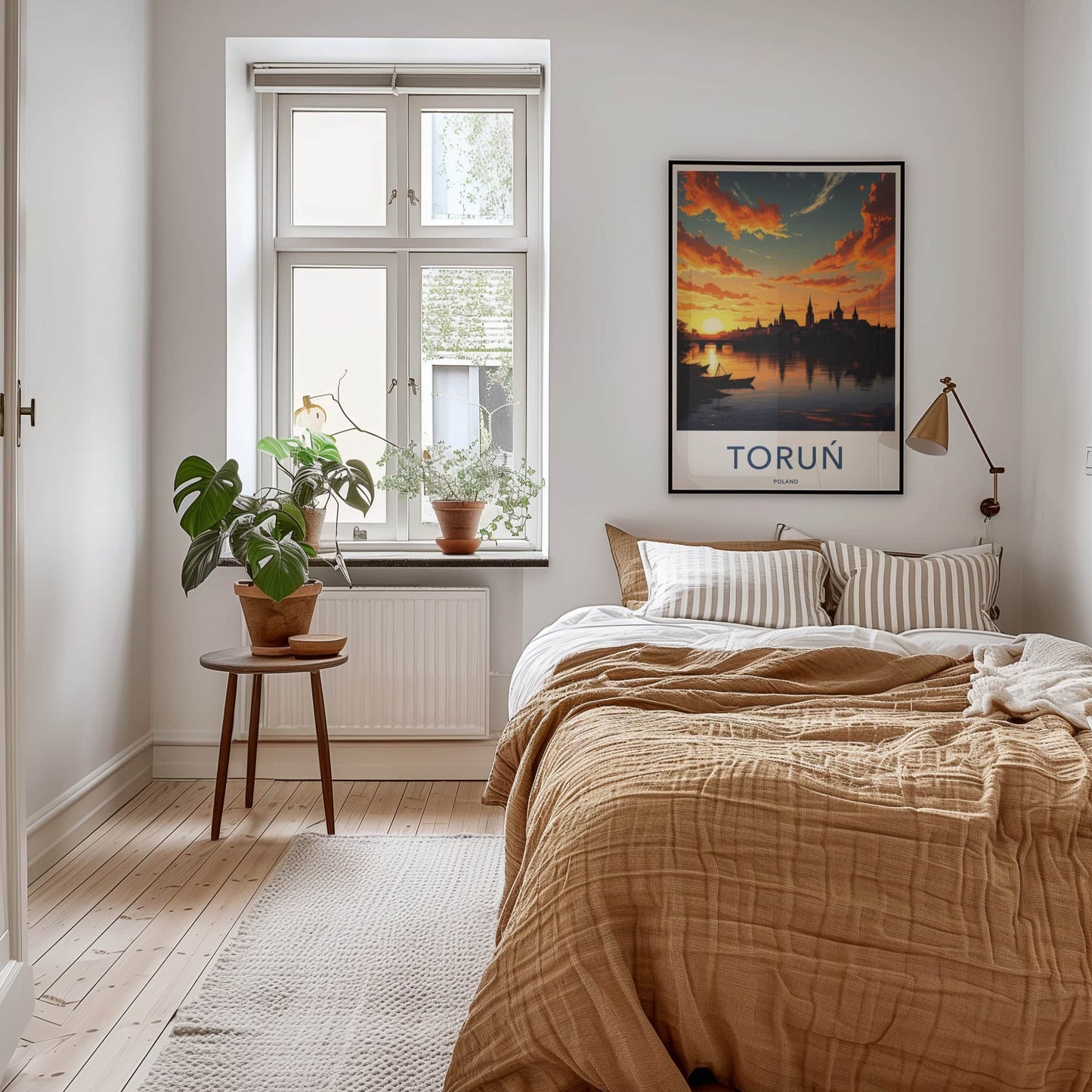 Torun Poster - Poland Travel Art - Vibrant Sunset Cityscape Home Decor