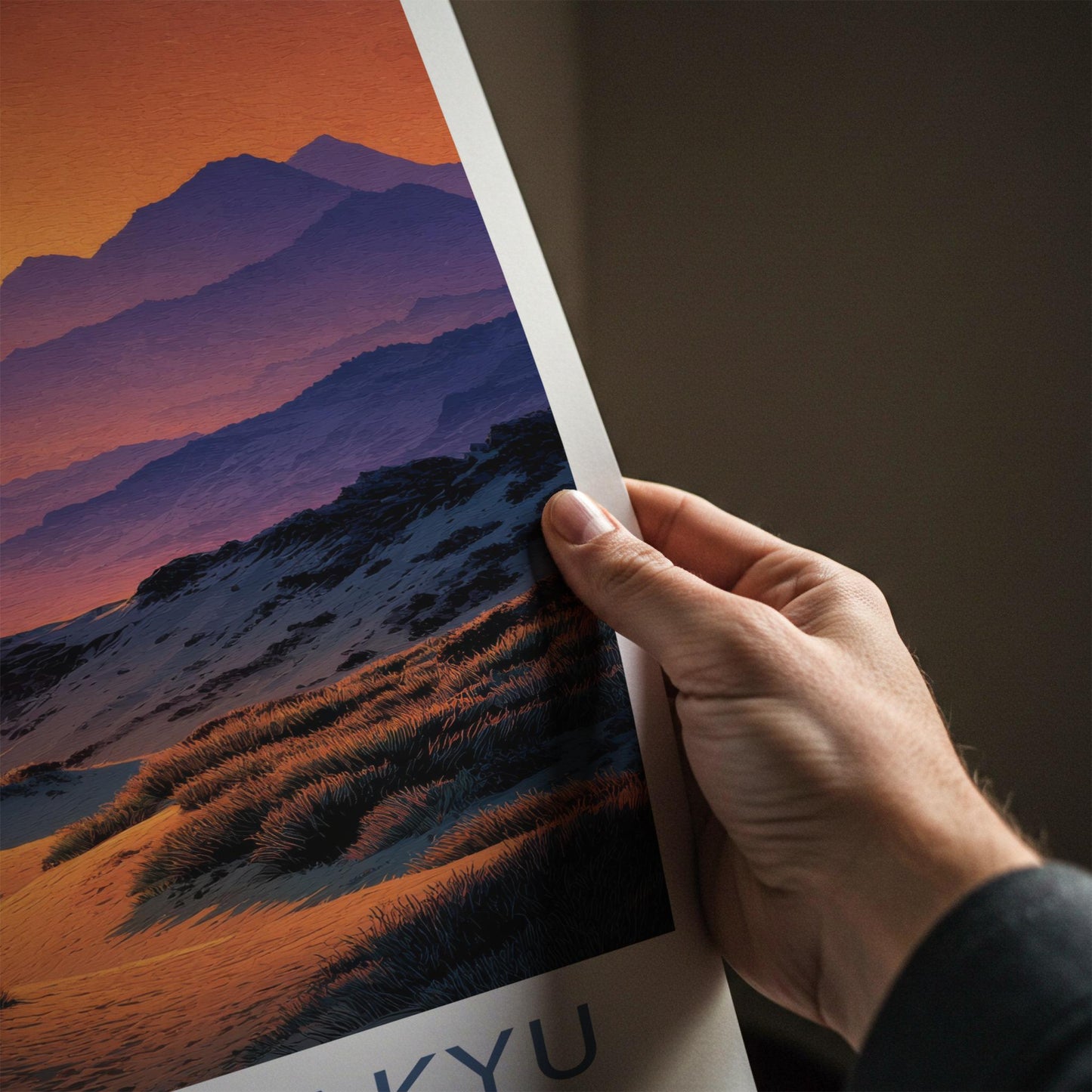 Tottori Sakyu Poster - Japan Travel Art - Golden Beach Dunes Home Decor