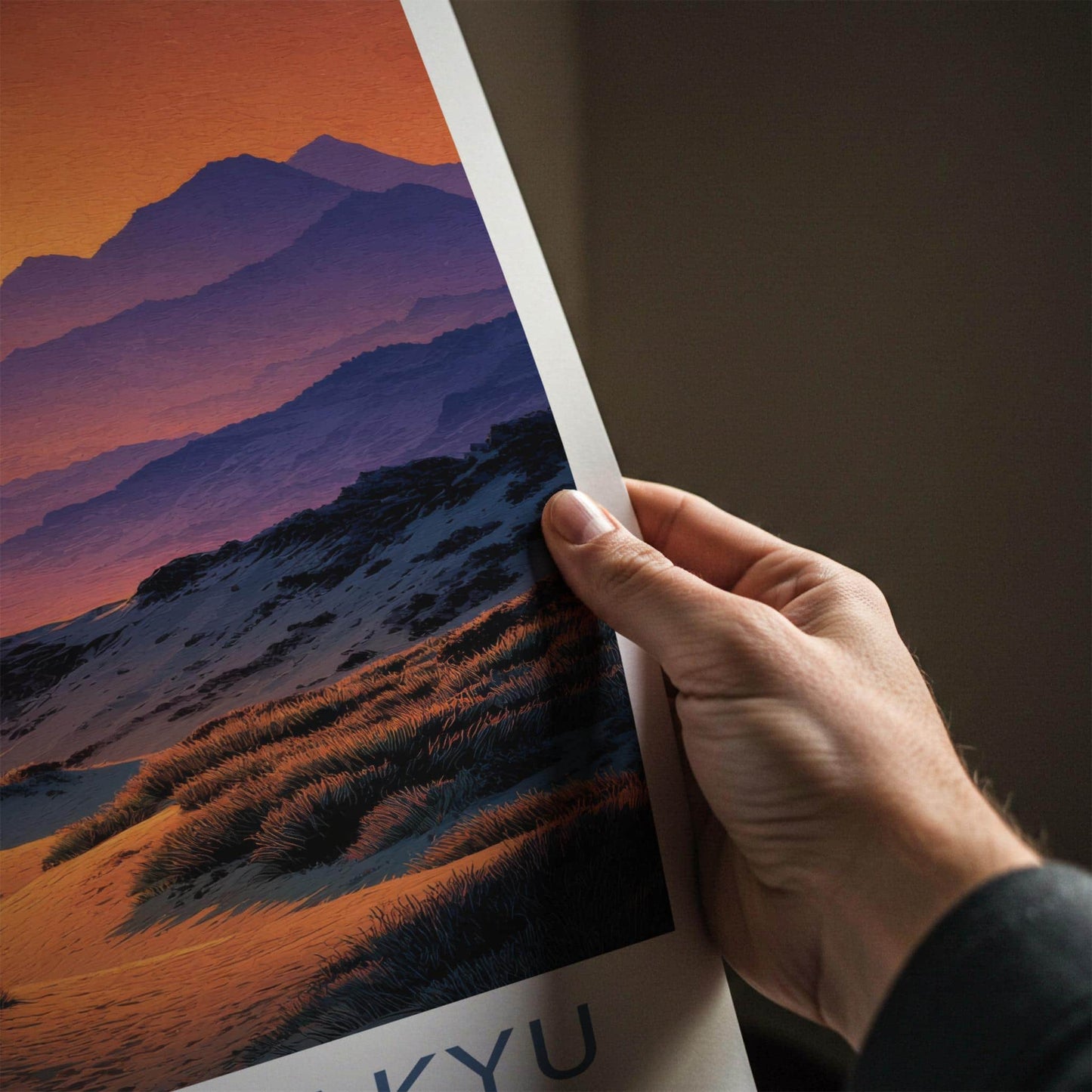 Tottori Sakyu Poster - Japan Travel Art - Golden Beach Dunes Home Decor