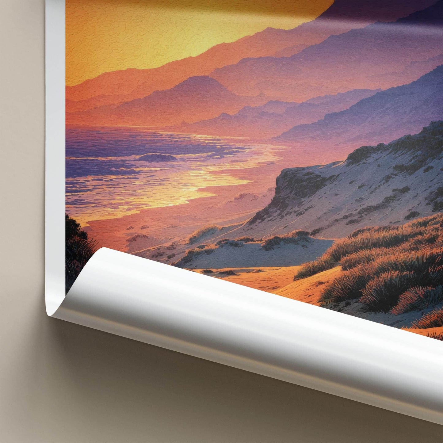Tottori Sakyu Poster - Japan Travel Art - Golden Beach Dunes Home Decor