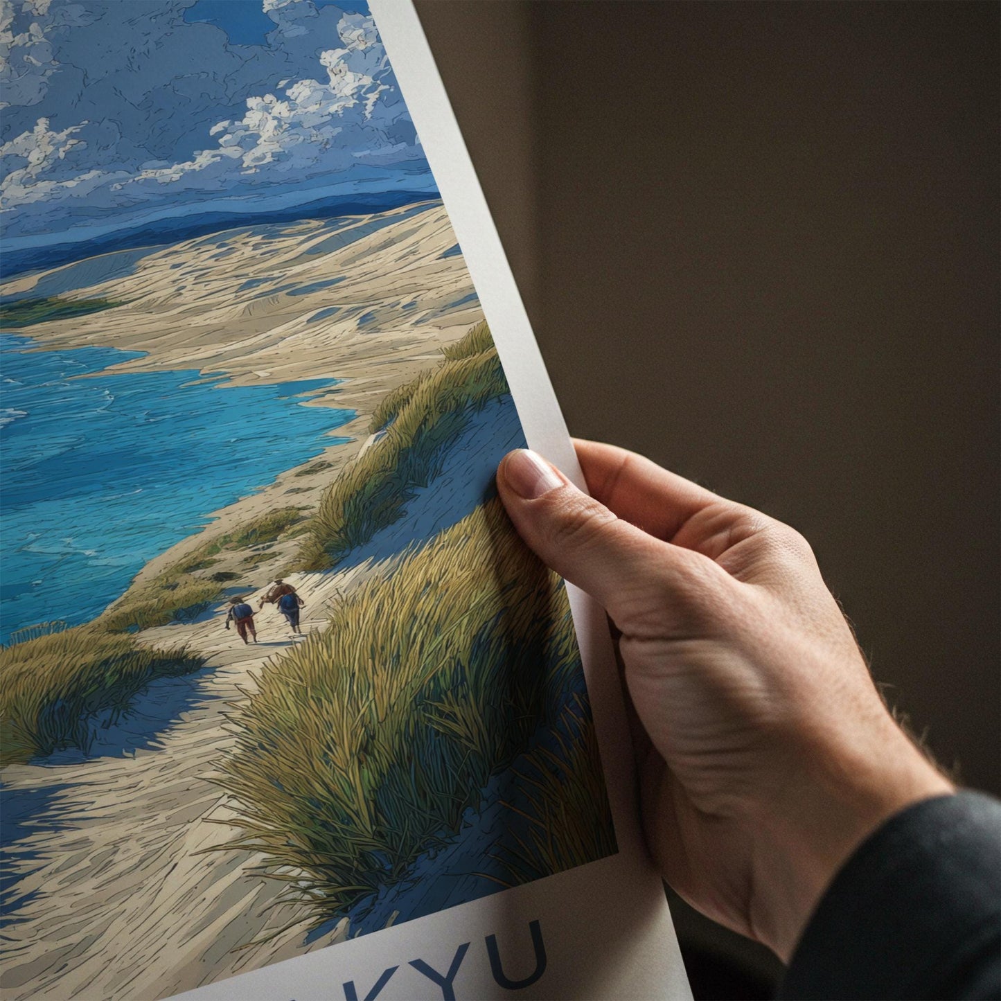 Tottori Sakyu Poster - Japan Travel Art - Sandy Coastal Path Home Decor