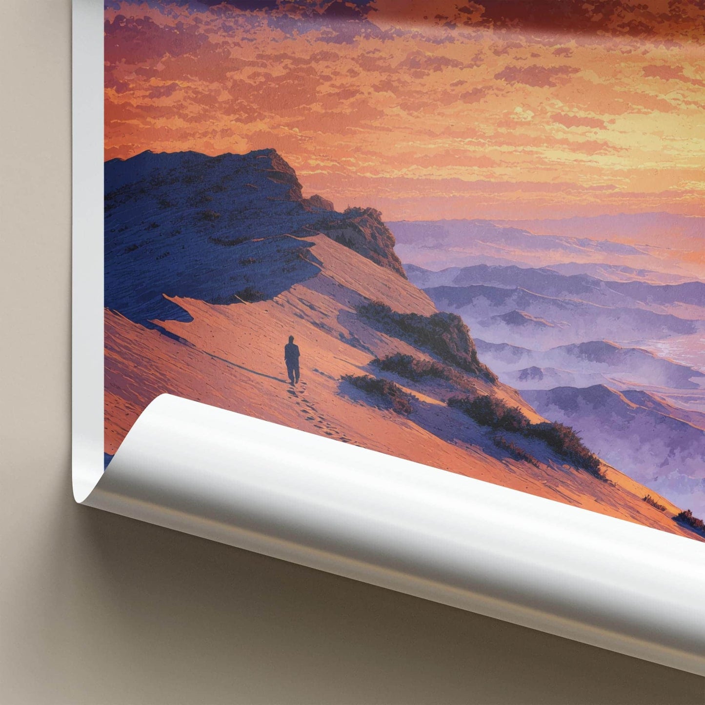 Tottori Sakyu Poster - Japan Travel Art - Vibrant Sunset Dunes Home Decor
