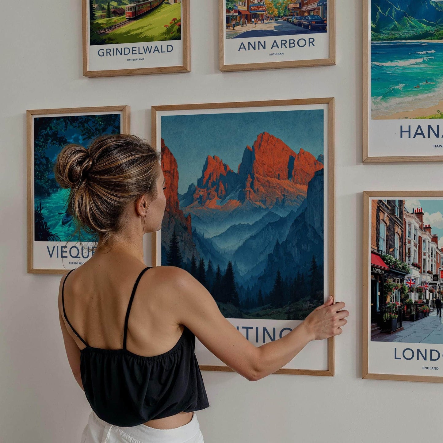 Trentino Poster - Italy Travel Art - Vibrant Alpine Peaks Home Decor