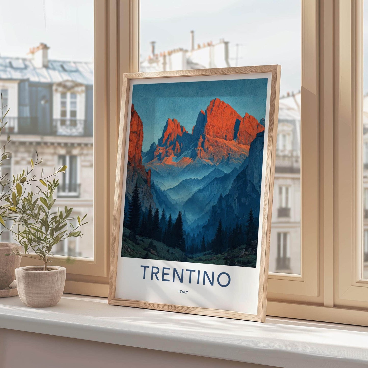 Trentino Poster - Italy Travel Art - Vibrant Alpine Peaks Home Decor