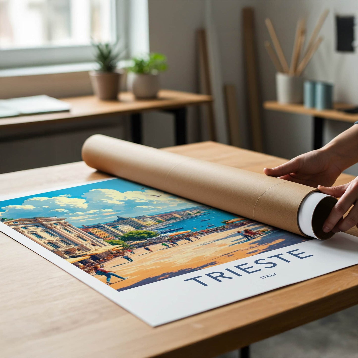 Trieste Poster - Italy Travel Art - Bustling Coastal City Home Decor