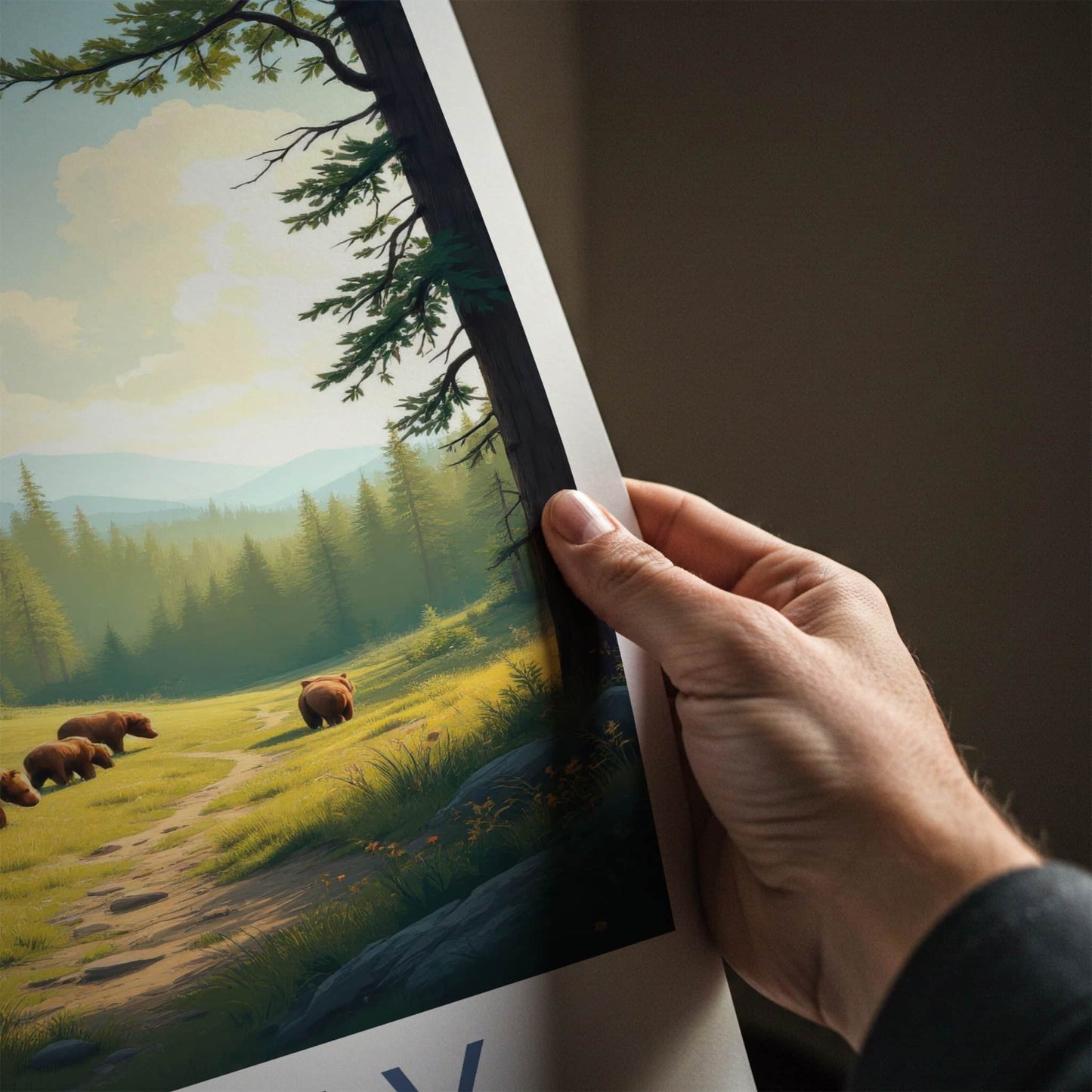 Triglav National Park Poster - Slovenia Travel Art - Wild Bears Forest Home Decor