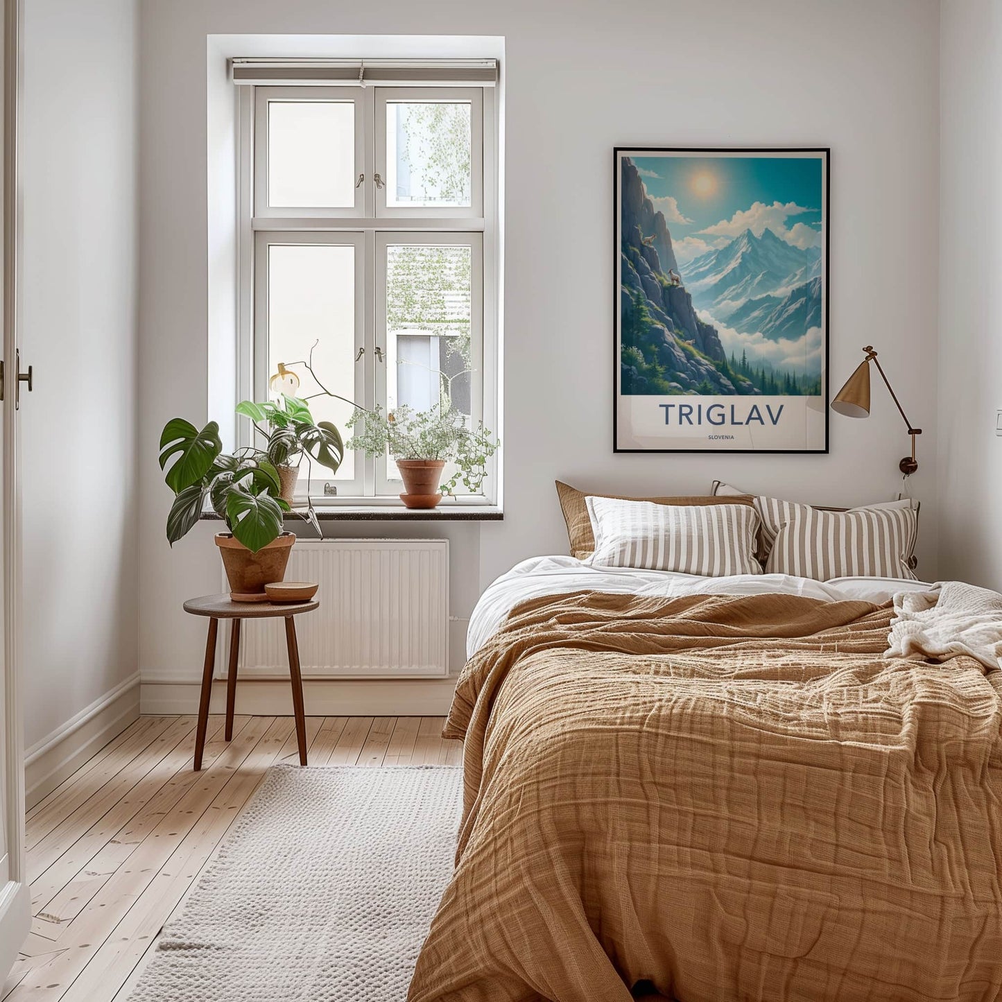 Triglav Poster - Slovenia Travel Art - Alpine Goats Peaks Gallery Art