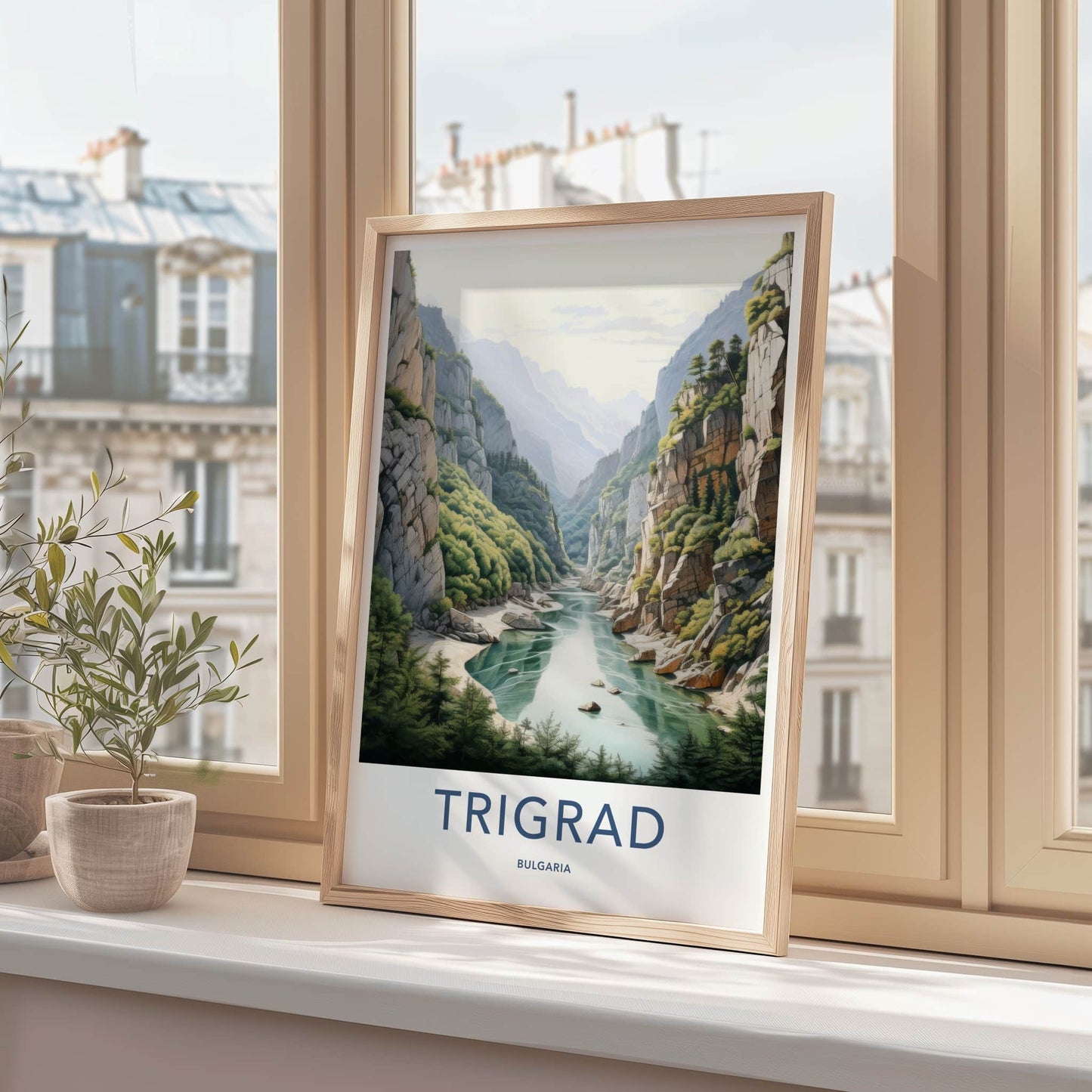 Trigrad Poster - Bulgaria Travel Art - Deep River Gorge Home Decor